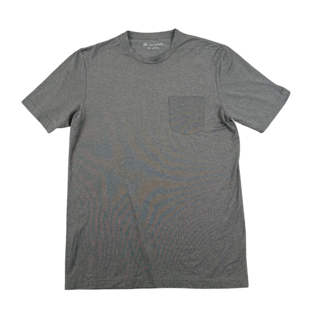 Travis Mathew Pocket Tee Mens Medium Gray Crewneck Casual Golf Performance Top